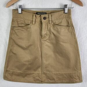 Mountain Khakis Skirt Women 2 Tan Village Cotton A-line Mini 5 Pocket Cargo